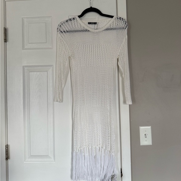 SHEIN Other - SHEIN Swim Summer Beach Hollow Out & Tassel Decorated Cover Up